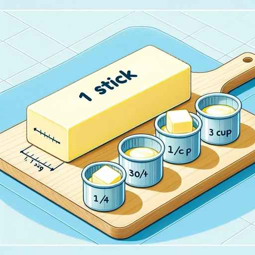 how many cups in a stick of butter