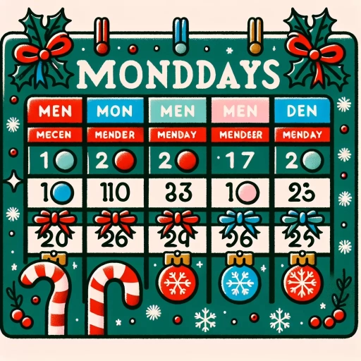 how many mondays until christmas