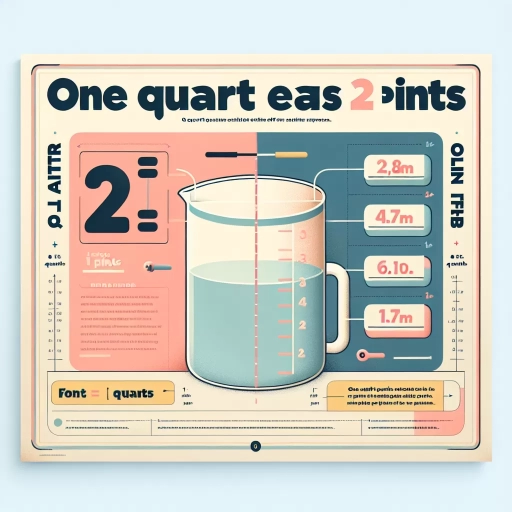 how many pints in a quart