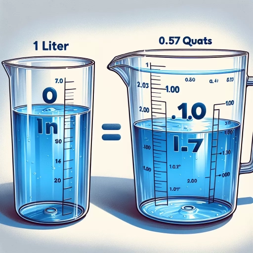 how many quarts in a liter