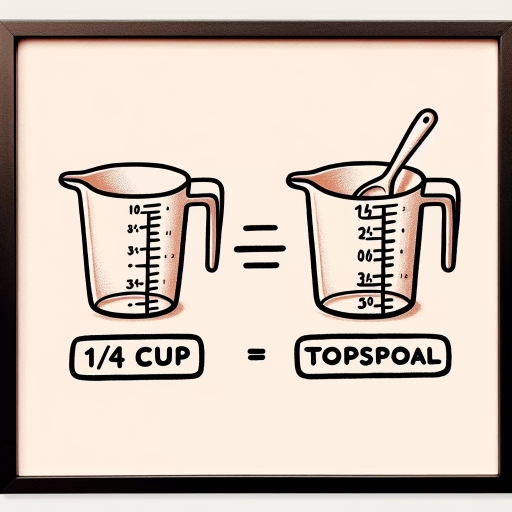 how many tbsp in 1/4 cup