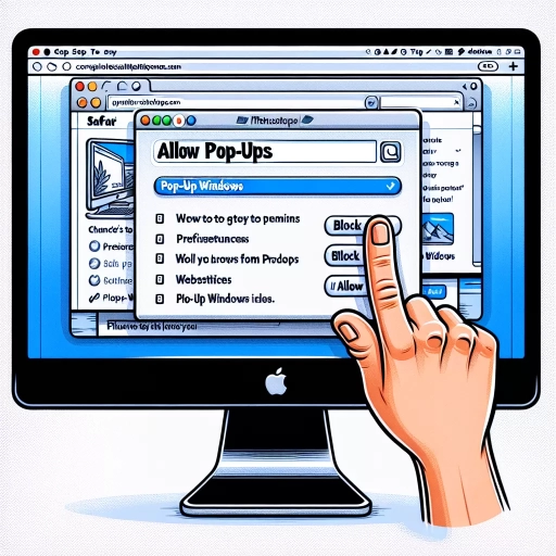 how to allow pop ups safari