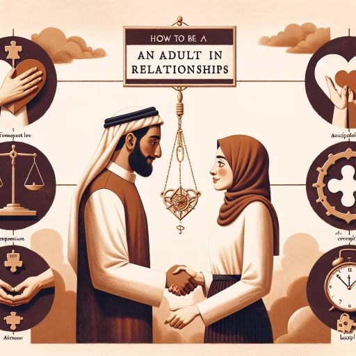 how to be an adult in relationships