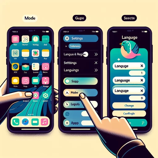how to change language on iphone