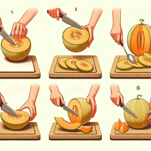how to cut a cantaloupe