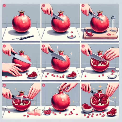 how to cut a pomegranate