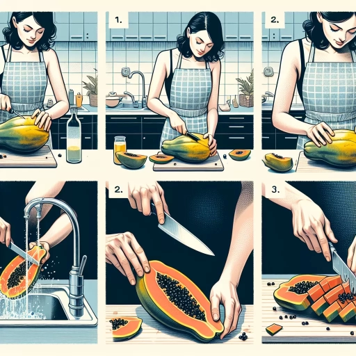 how to cut papaya