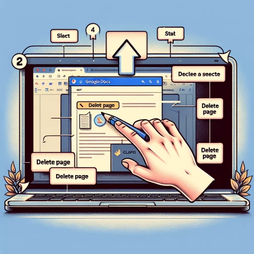 how to delete a page in google docs