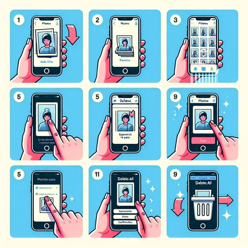 how to delete all photos from iphone
