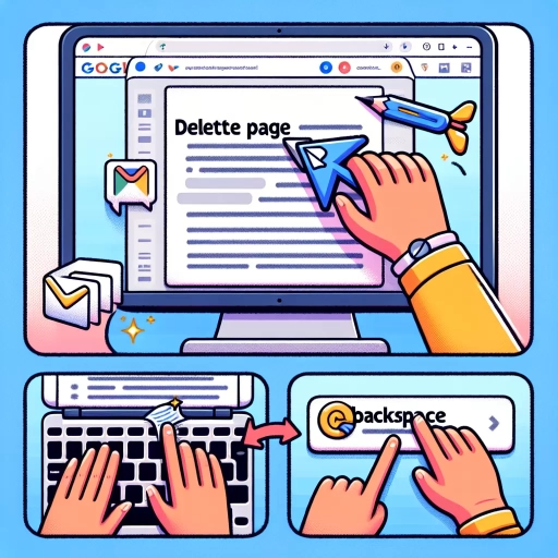 how to delete page in google docs