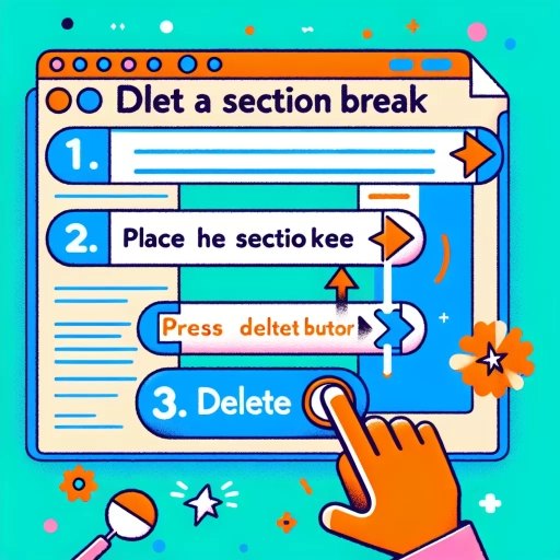 how to delete section break in word