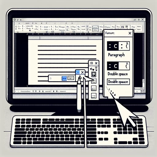 how to double space on word