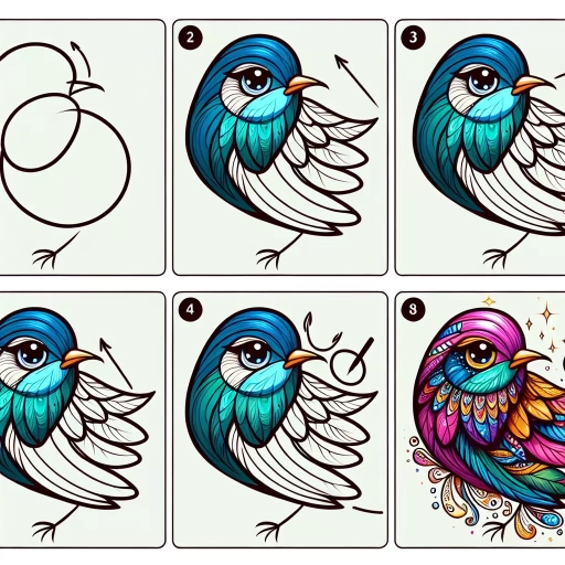 how to draw a bird