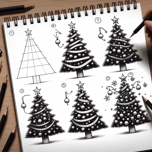 how to draw a christmas tree
