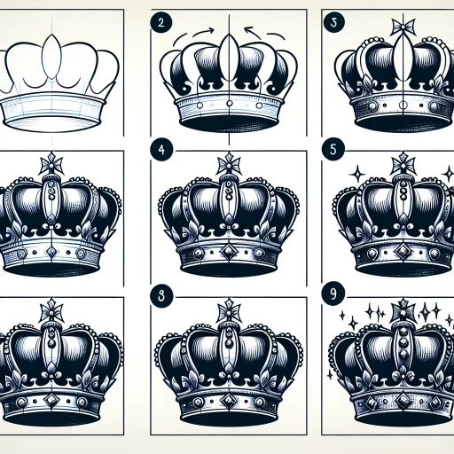 how to draw a crown