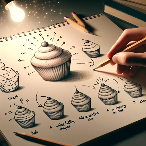 how to draw a cupcake
