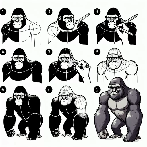 how to draw a gorilla