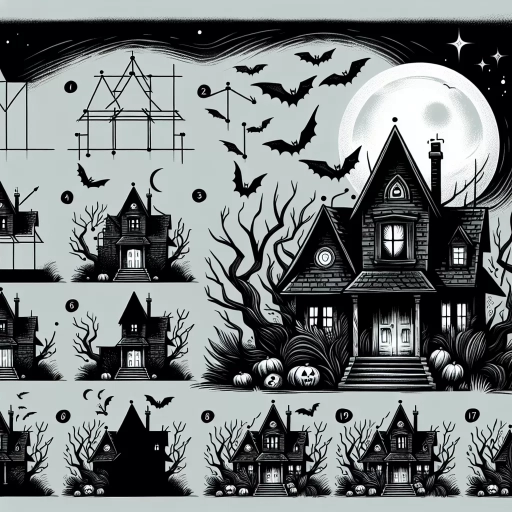 how to draw a haunted house