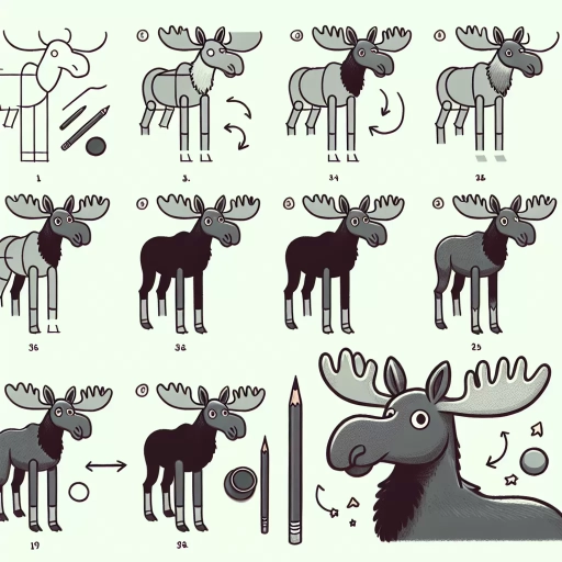 how to draw a moose