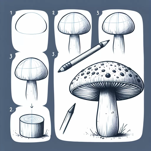 how to draw a mushroom