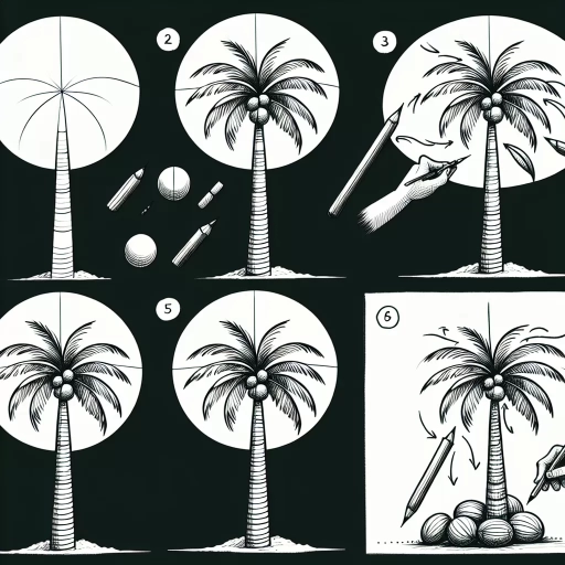 how to draw a palm tree