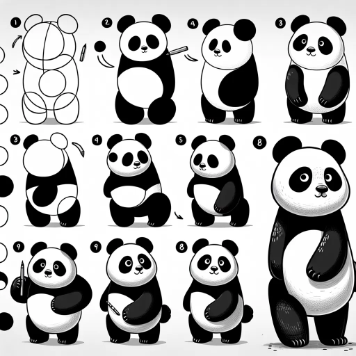how to draw a panda