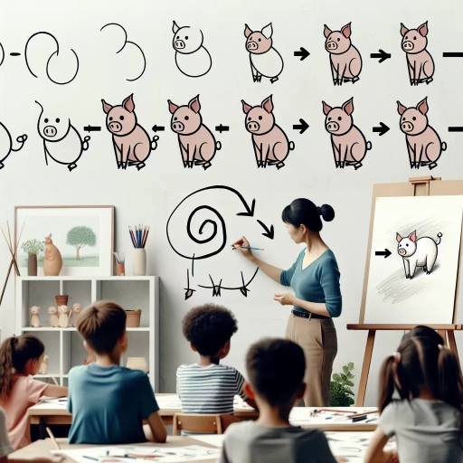 how to draw a pig