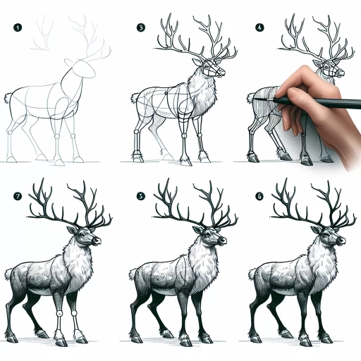 how to draw a reindeer