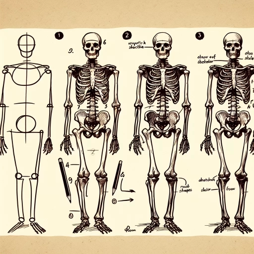 how to draw a skeleton