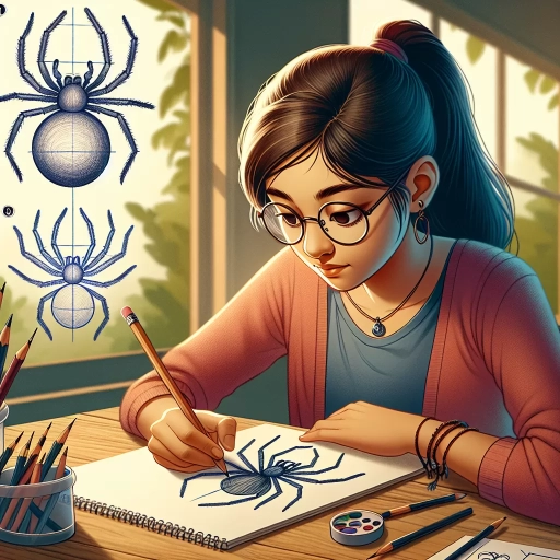 how to draw a spider