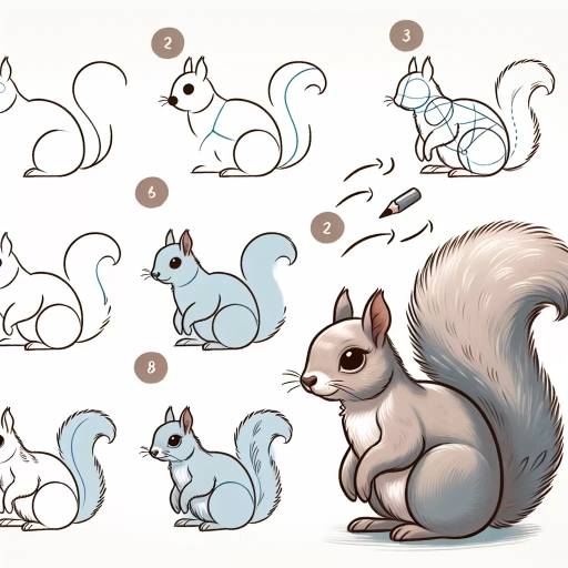 how to draw a squirrel