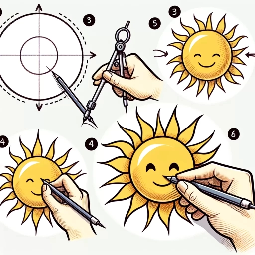 how to draw a sun