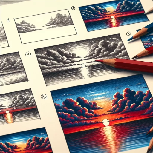 how to draw a sunset