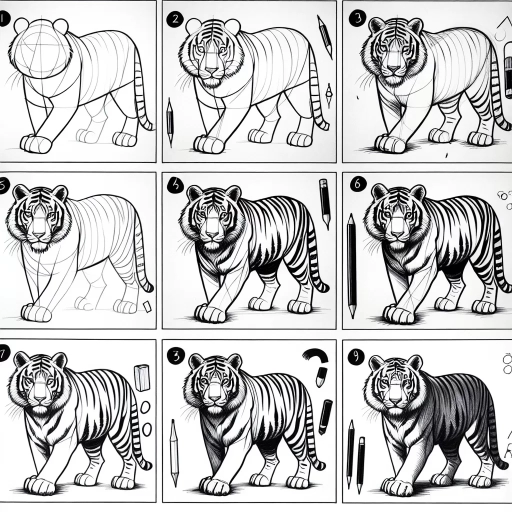 how to draw a tiger