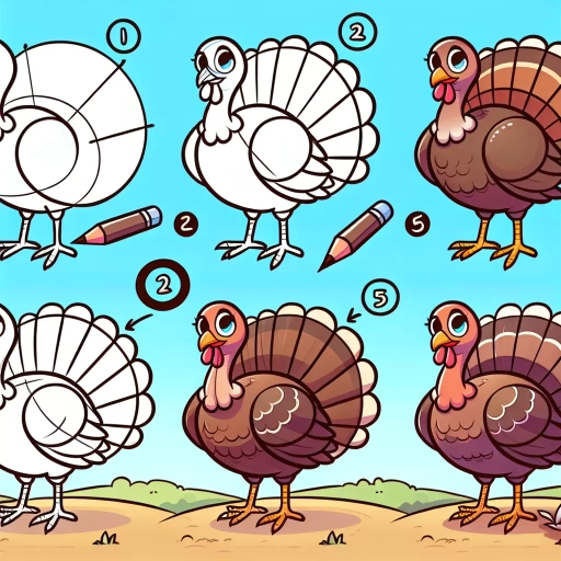 how to draw a turkey