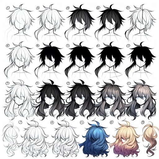 how to draw anime hair