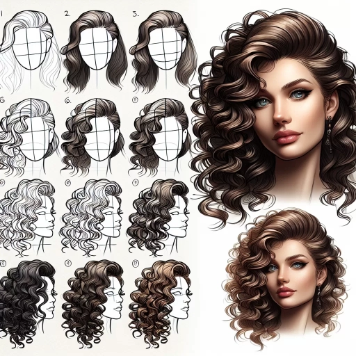 how to draw curly hair