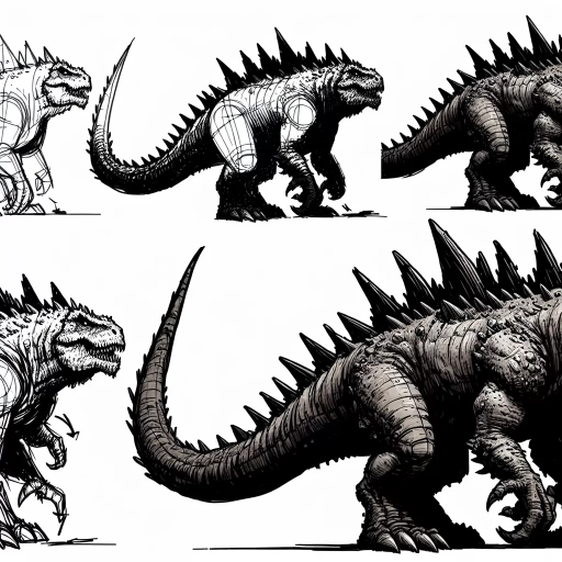 how to draw godzilla