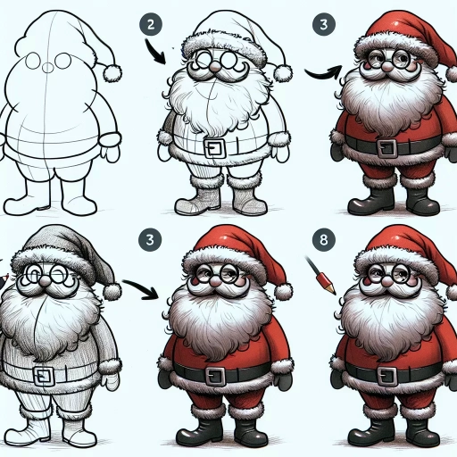 how to draw santa
