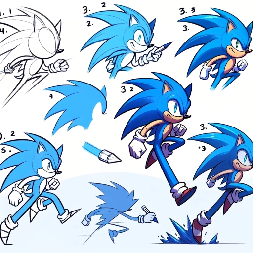 how to draw sonic