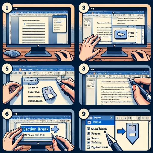 how to remove section break in word