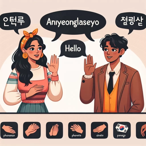 how to say hello in korean