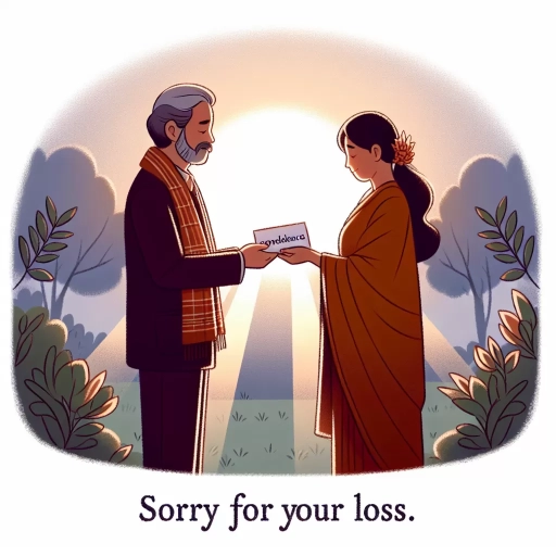 how to say sorry for your loss