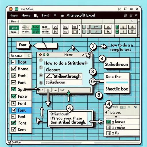 how to strikethrough in excel