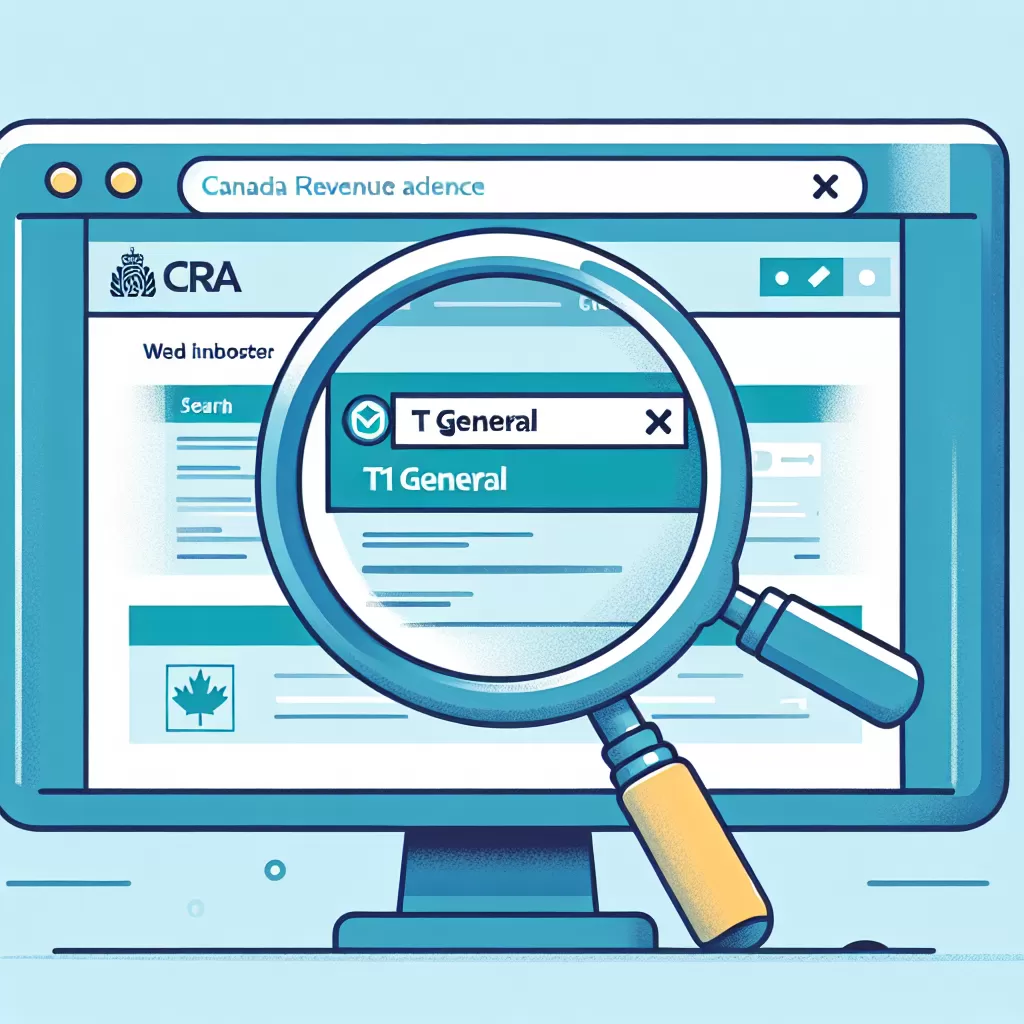 how to find t1 general on cra website