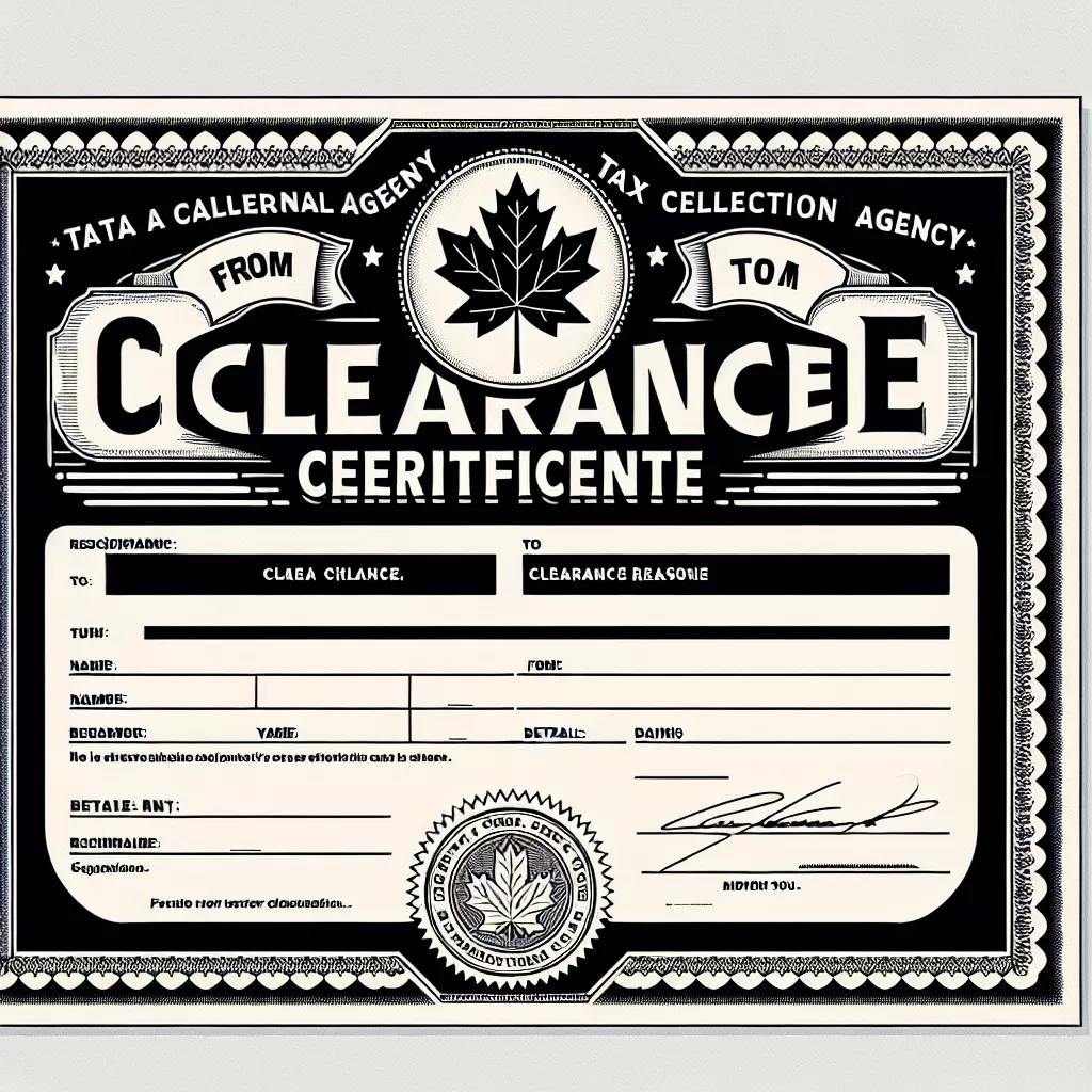 what does a cra clearance certificate look like