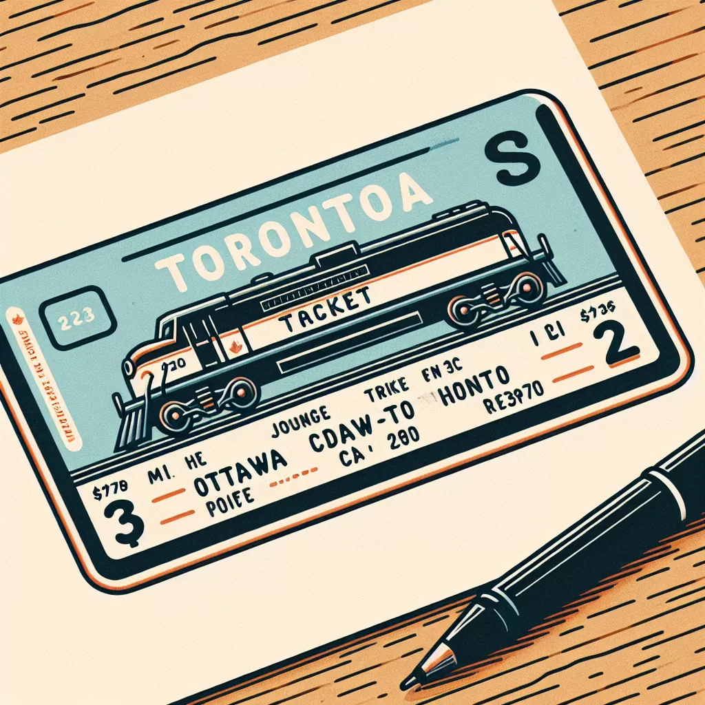 how much is a train ticket from ottawa to toronto