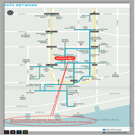 Toronto PATH Map