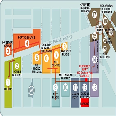 winnipeg skywalk map