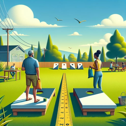 how far apart are cornhole boards